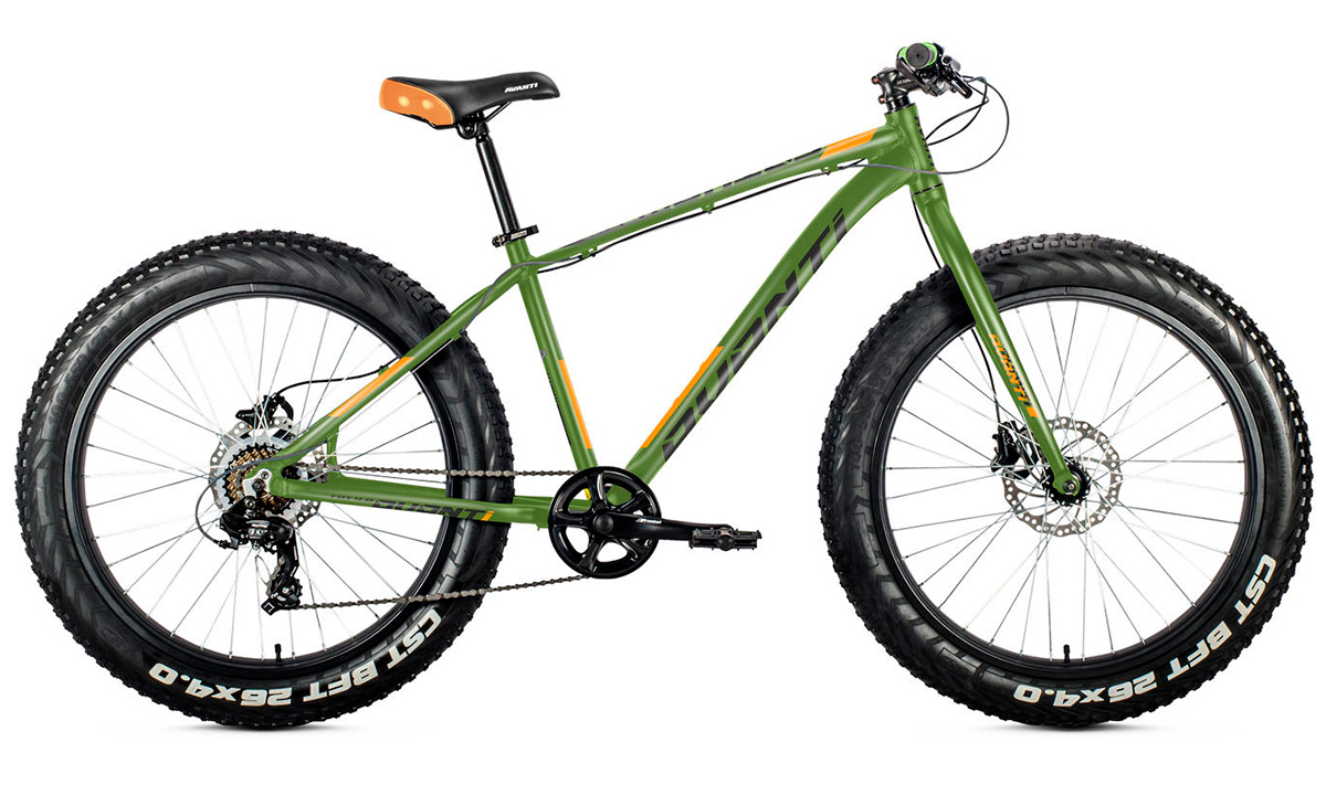 Фотография Велосипед Avanti FAT 4.0 26" размер L рама 19 2024 зелено-оранжевый